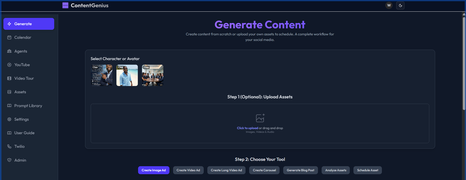 Content Generation Dashboard